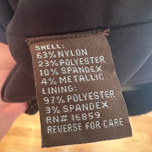 J. McLaughlin black & gold metallic, lace inspired, sleeveless midi sheath dress - Picture 3 of 8